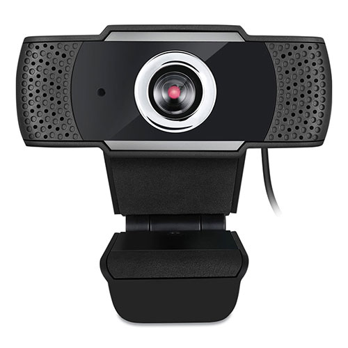 Adesso CyberTrack H4 1080P HD USB Webcam with Microphone, 1920 pixels x 1080 pixels, 2.1 Mpixels, Black