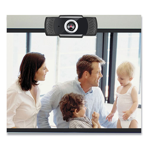 Adesso CyberTrack H4 1080P HD USB Webcam with Microphone, 1920 pixels x 1080 pixels, 2.1 Mpixels, Black