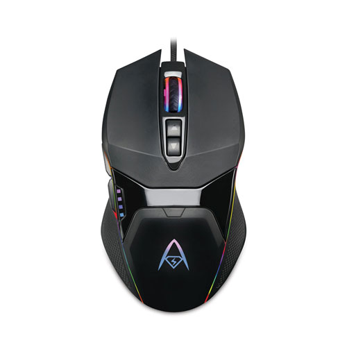 Adesso iMouse X5 Illuminated Seven-Button Gaming Mouse, USB 2.0, Left/Right Hand Use, Black