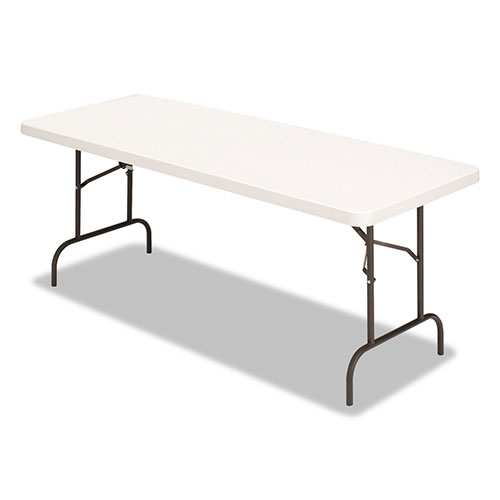 Alera Banquet Folding Table, Rectangular, Radius Edge, 60 x 30 x 29, Platinum/Charcoal