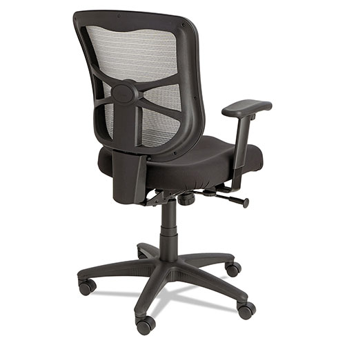 Alera Elusion Series Mesh Mid-Back Swivel/Tilt Chair, Supports up to 275 lbs., Black Seat/White Back, Black Base