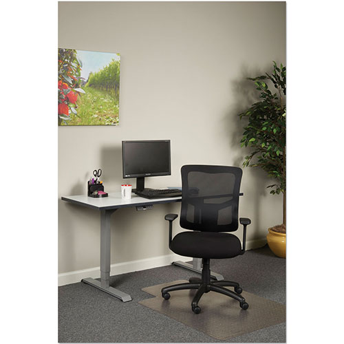 Alera Elusion II Series Mesh Mid-Back Swivel/Tilt Chair with Adjustable Arms, Up to 275 lbs, Black Seat/Back, Black Base