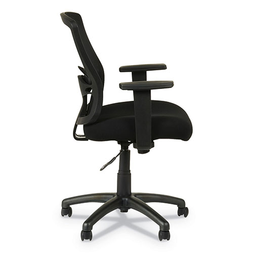 Alera Etros Series Mesh Mid-Back Chair, Supports up to 275 lbs, Black Seat/Black Back, Black Base