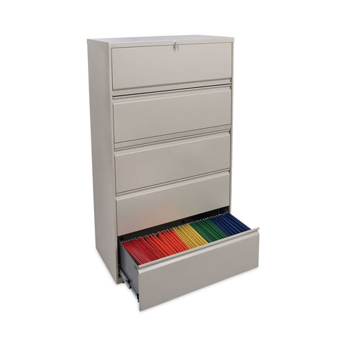 Alera Lateral File, 5 Legal/Letter/A4/A5-Size File Drawers, Putty, 36