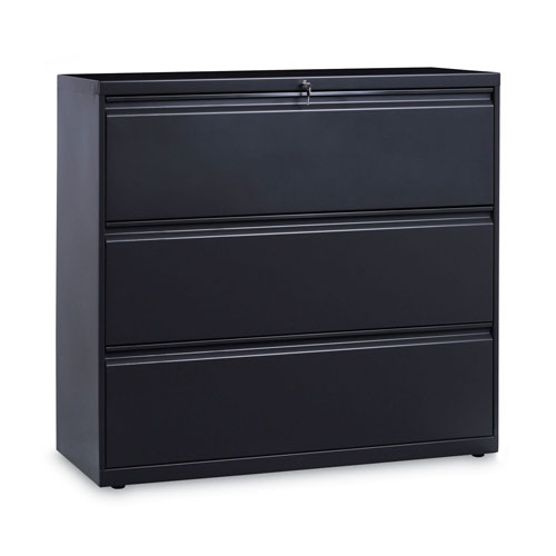 Alera Lateral File, 3 Legal/Letter/A4/A5-Size File Drawers, Charcoal, 42" x 18" x 39.5"