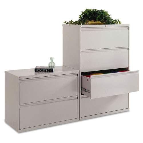 Alera Lateral File, 4 Legal/Letter-Size File Drawers, Light Gray, 42