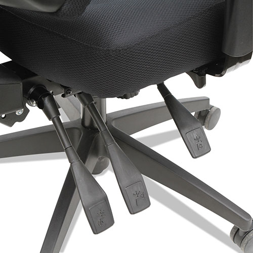 Alera Wrigley Series High Performance Mid-Back Multifunction Task Chair, Up to 275 lbs, Black Seat/Back, Black Base