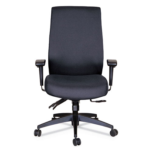 Alera Wrigley Series 24/7 High Performance High-Back Multifunction Task Chair, Up to 300 lbs, Black Seat/Back, Black Base
