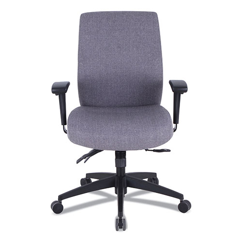 Alera Wrigley Series 24/7 High Performance Mid-Back Multifunction Task Chair, Up to 275 lbs, Gray Seat/Back, Black Base