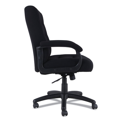 Alera Kesson Series Mid-Back Office Chair, Supports up to 300 lbs., Black Seat/Black Back, Black Base