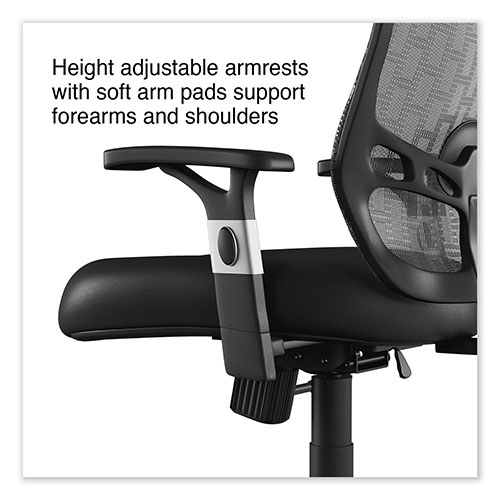 Alera Alera Linhope Chair, Supports Up to 275 lb, Black Seat/Back, Black Base