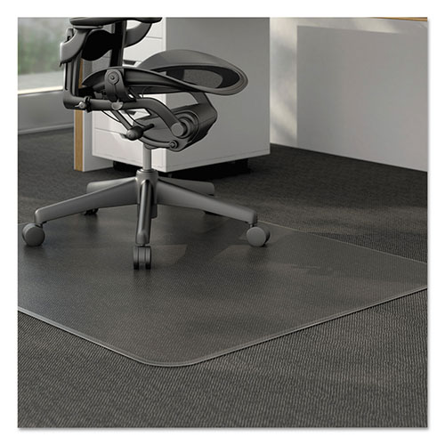 Alera Moderate Use Studded Chair Mat for Low Pile Carpet, 46 x 60, Rectangular, Clear