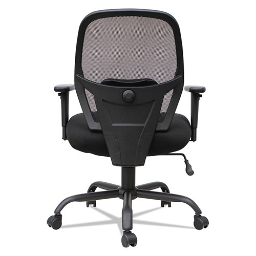 Alera Merix450 Series Mesh Big and Tall Chair, Supports up to 450 lbs, Black Seat/Black Back, Black Base