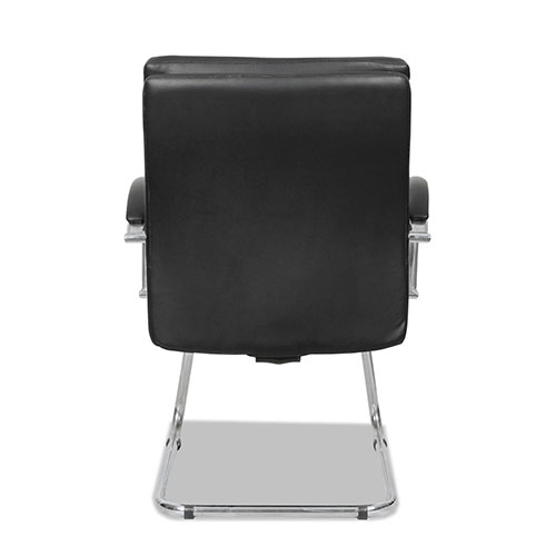 Alera Neratoli Slim Profile Guest Chair, 23.81'' x 27.16'' x 36.61'', Black Seat/Black Back, Chrome Base
