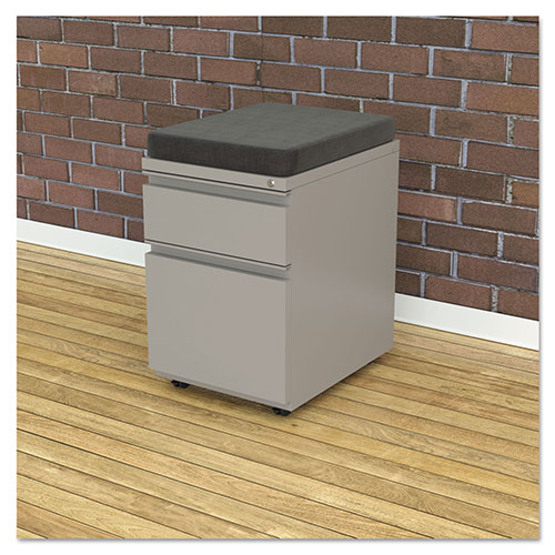 Alera 2-Drawer Metal Pedestal Box File with Full Length Pull, 14.96w x 19.29d x 21.65h, Light Gray