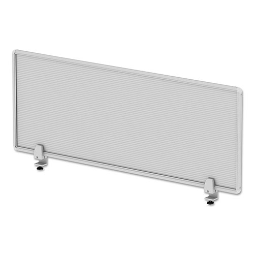 Alera Polycarbonate Privacy Panel, 47w x 0.50d x 18h, Silver/Clear