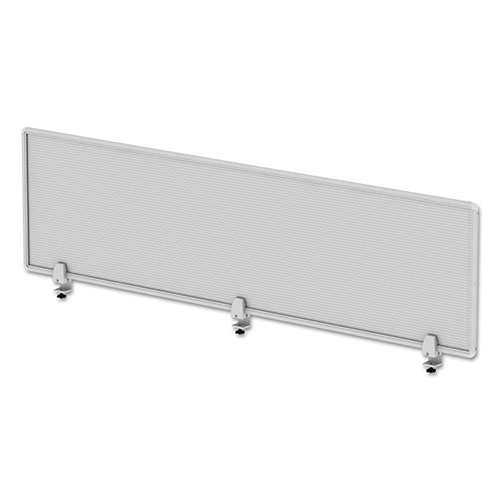 Alera Polycarbonate Privacy Panel, 65w x 0.50d x 18h, Silver/Clear