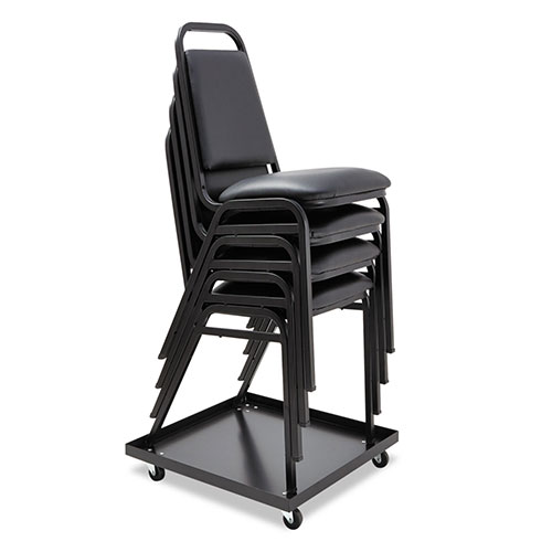 Alera Stacking Chair Dolly, 22.44w x 22.44d x 3.93h, Black