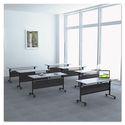 Alera Valencia Flip Training Table Base, Modesty Panel, 57 7/8w x 19 3/4d x 28 1/2h, Black