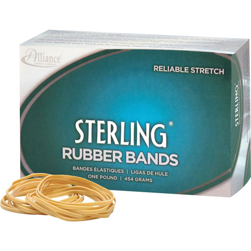 Alliance Rubber Ergonomically Correct Boxed Rubber Bands, Size 18, Approx. 2,100, 1 lb. Box