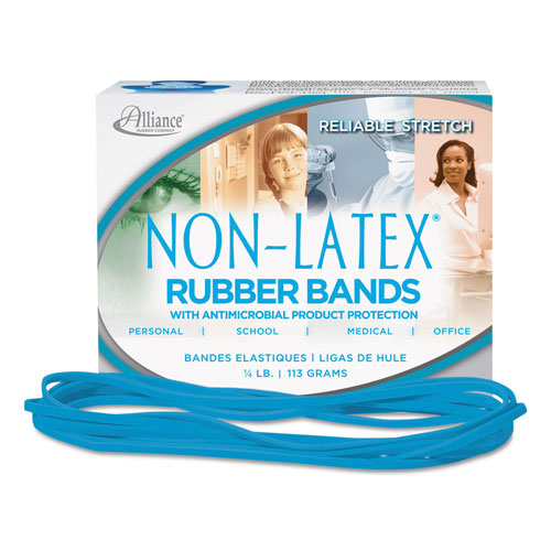 Alliance Rubber Antimicrobial Non-Latex Rubber Bands, Size 117B, 0.06