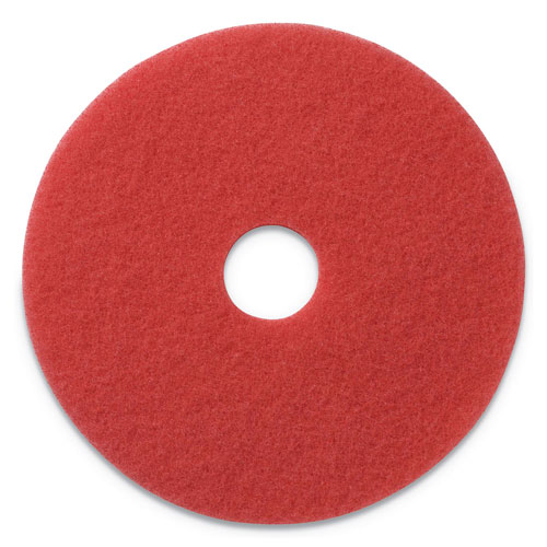 Americo® Buffing Pads, 13" Diameter, Red, 5/CT