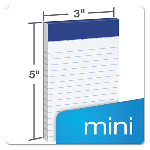 Ampad Perforated Writing Pads, Narrow Rule, 3 x 5, 50 Sheets, Dozen