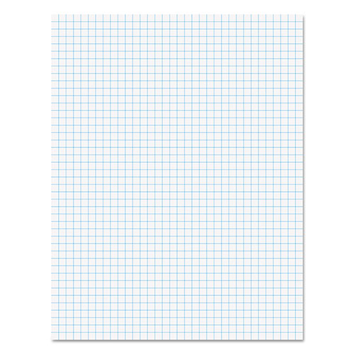 Ampad Quadrille Pads, 4 sq/in Quadrille Rule, 8.5 x 11, White, 50 Sheets