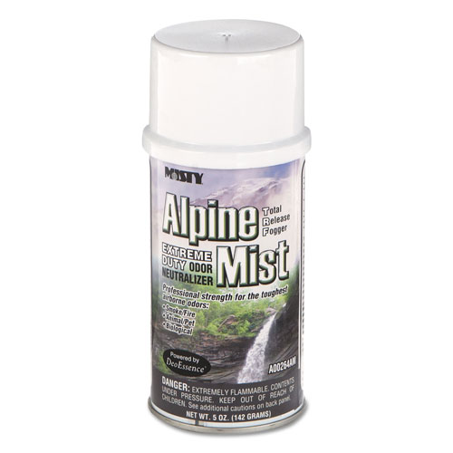 Misty Odor Neutralizer Fogger, Alpine Mist, 5 oz Aerosol, 12/Carton