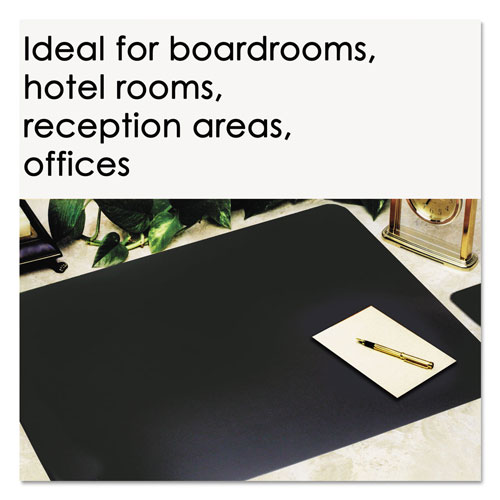 Artistic Office Products Leather Desk Pad w/Coaster, 19 x 24, Black