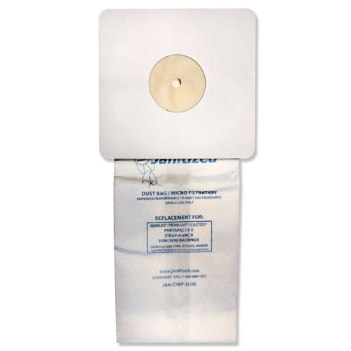 Janitized Vacuum Filter Bags Designed to Fit Nobles Portapac/Tennant, 100/CT