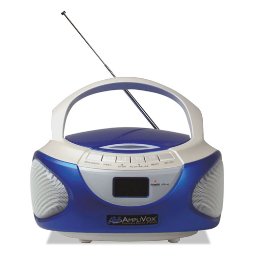 Amplivox CD Boombox with Bluetooth, Blue