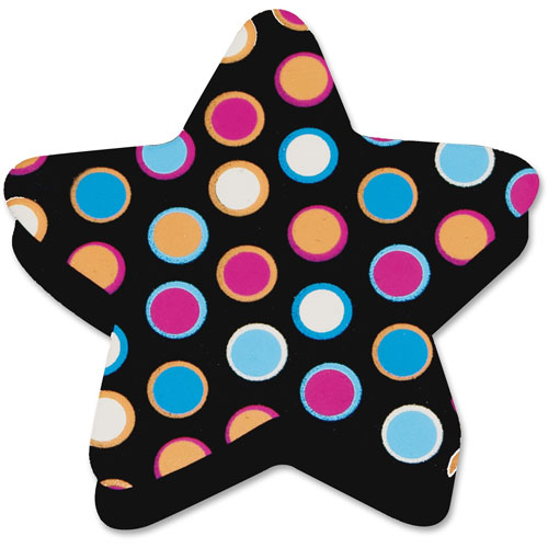 Ashley Star Dots Magnetic Eraser, Black/Multi