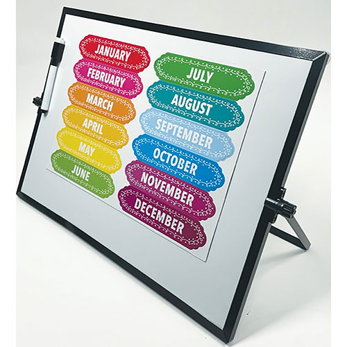 Ashley Magnetic Chalkboard Calendar Months - 12 - Write on/Wipe off - Multicolor