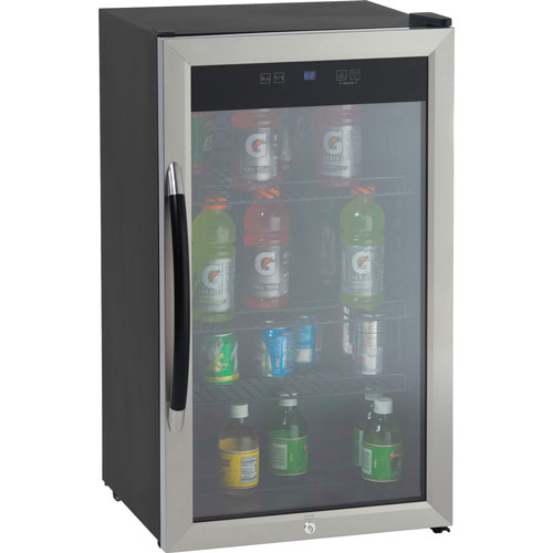 Avanti Products Avanti, Beverage Cooler, 3.1CF, Glass Door, BK/SR