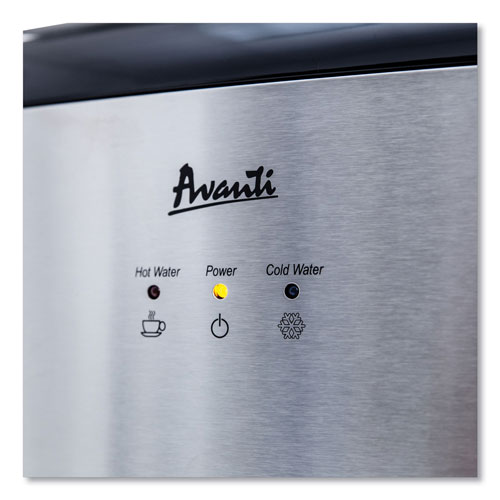 Avanti Products Hot and Cold Bottom Load Water Dispenser, 3-5 gal, 12.25 x 14 x 41.5, Black/Stainless Steel