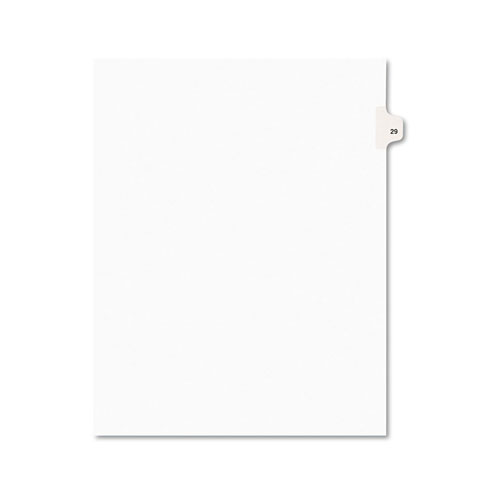 Avery Preprinted Legal Exhibit Side Tab Index Dividers, Avery Style, 10-Tab, 29, 11 x 8.5, White, 25/Pack