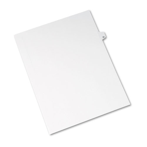 Avery Preprinted Legal Exhibit Side Tab Index Dividers, Avery Style, 10-Tab, 32, 11 x 8.5, White, 25/Pack