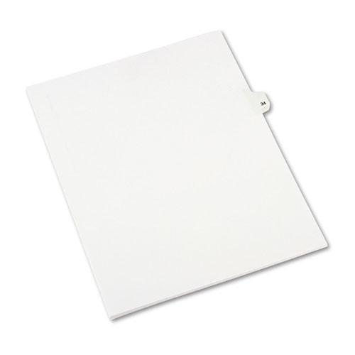 Avery Preprinted Legal Exhibit Side Tab Index Dividers, Avery Style, 10-Tab, 34, 11 x 8.5, White, 25/Pack