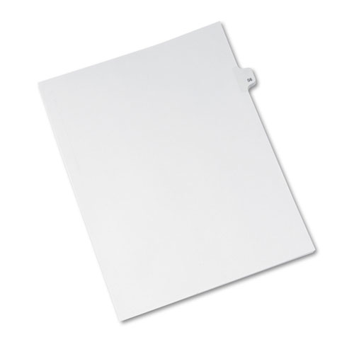 Avery Preprinted Legal Exhibit Side Tab Index Dividers, Avery Style, 10-Tab, 56, 11 x 8.5, White, 25/Pack