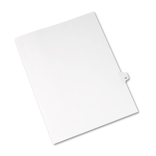 Avery Preprinted Legal Exhibit Side Tab Index Dividers, Avery Style, 10-Tab, 68, 11 x 8.5, White, 25/Pack