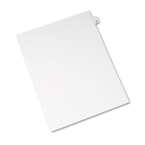 Avery Preprinted Legal Exhibit Side Tab Index Dividers, Avery Style, 26-Tab, B, 11 x 8.5, White, 25/Pack