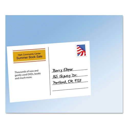 Avery Postcards for Laser Printers, 4 x 6, Uncoated White, 2/Sheet, 100/Box