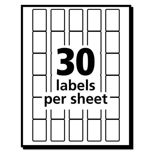Avery Removable Multi-Use Labels, Handwrite Only, 0.63 x 0.88, White, 30/Sheet, 35 Sheets/Pack