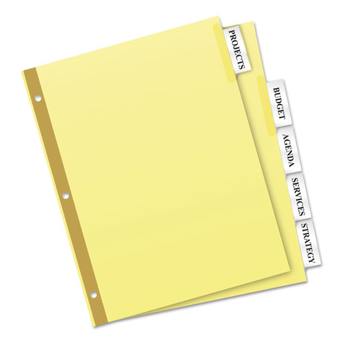 Avery Insertable Big Tab Dividers, 5-Tab, Letter