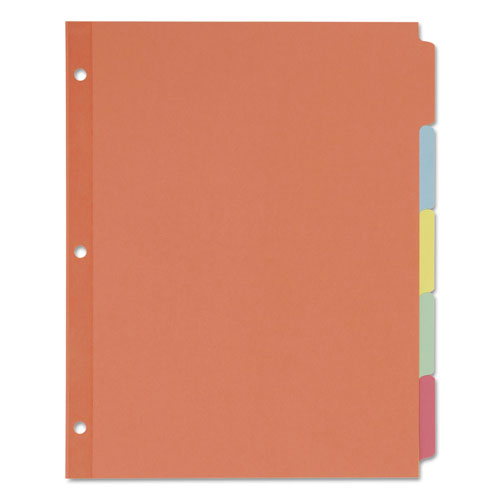 Avery Write & Erase Plain-Tab Paper Dividers, 5-Tab, Letter, Multicolor, 36 Sets