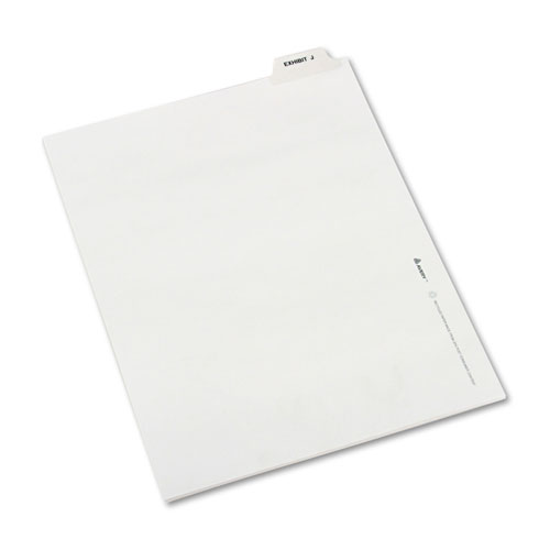 Avery Avery-Style Preprinted Legal Bottom Tab Divider, Exhibit J, Letter, White, 25/PK