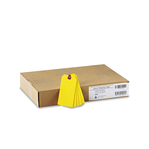 Avery Unstrung Shipping Tags, Paper, 4 3/4 x 2 3/8, Yellow, 1,000/Box