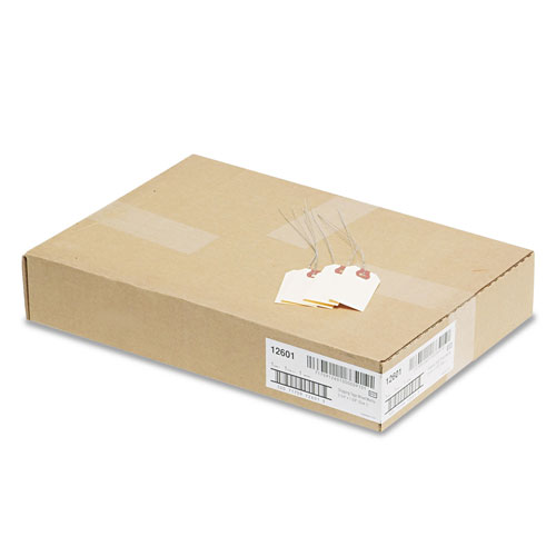 Avery Double Wired Shipping Tags, 13pt. Stock, 2 3/4 x 1 3/8, Manila, 1,000/Box