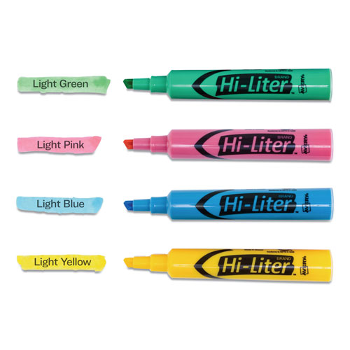 Avery HI-LITER Desk-Style Highlighters, Chisel Tip, Assorted Colors, 4/Set